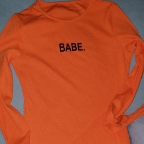 New with tags 'BABE' orange body suit - Picture 3 of 3